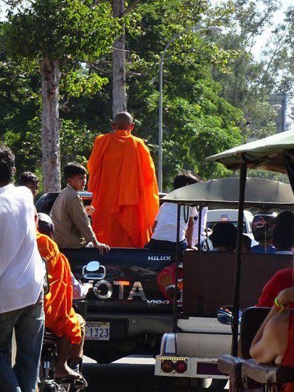 Buddhisten unterwegs in Siem Reap
