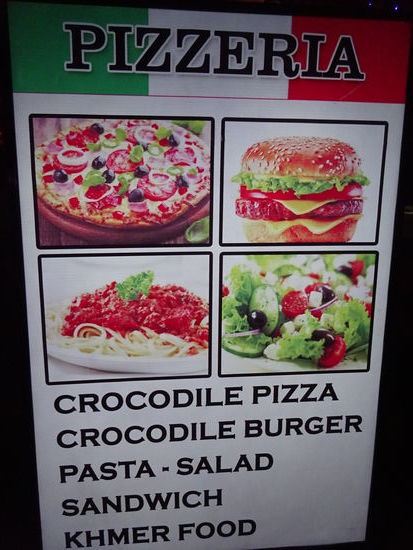 Und auch Krokodil Piza gibt es hier 