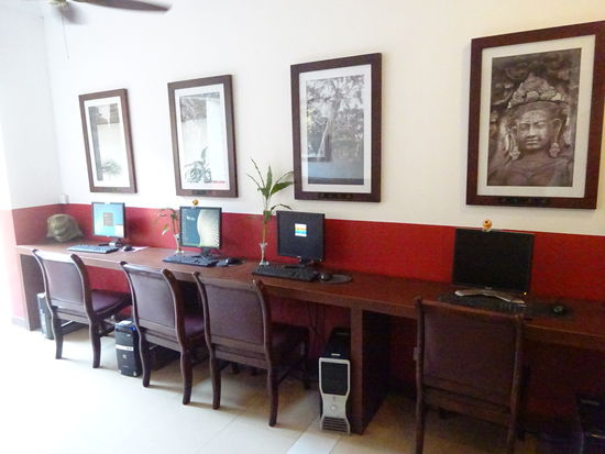 Die Internet Ecke des Hotels wo auch ich meine Weihnachtsgrüsse per E Mail verschickt habe