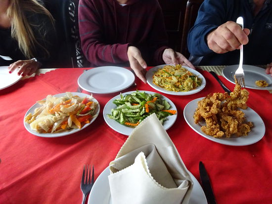 Erste Mahlzeit an Bord