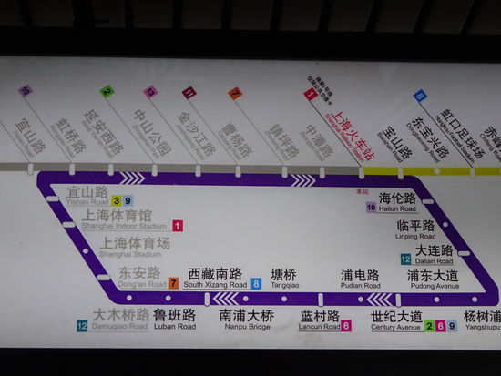 Metro Linie 4 ( Ringlinie ) in Shanghai