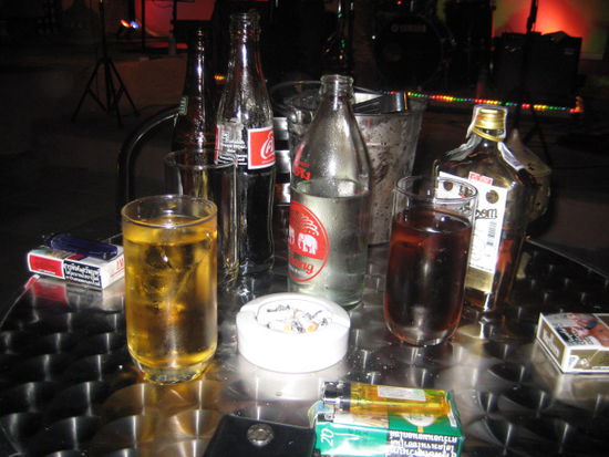 Unser Table (den Sang Som mussten wir im Supermarket kaufen da sie nur Mekhong hatten)