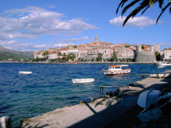 Korcula, die Wellen kommen allerdings auf dem Bild nicht raus