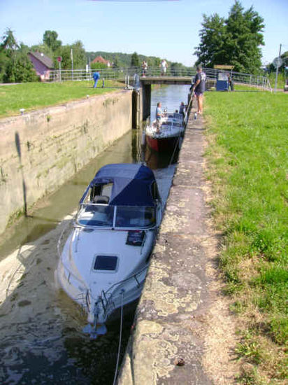 Die Schleuse wird geschlossen