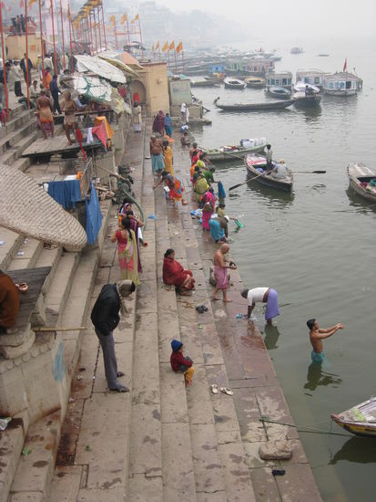 Das taegliche Leben am Ganges in Varanasi