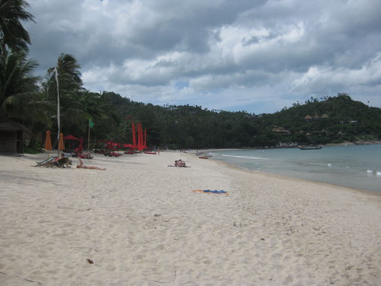 Einer der Strände mit riesen Resorts