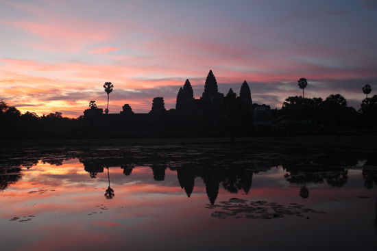 ...und hier geht die Sonne schon wieder auf über Ankor Wat