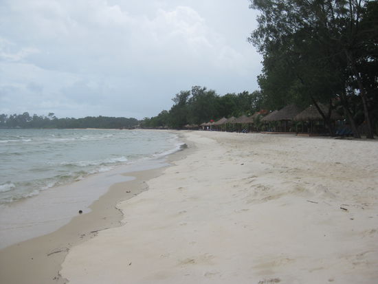 Einer der schönsten Strände hier, nur das Wetter spielt nicht so mit