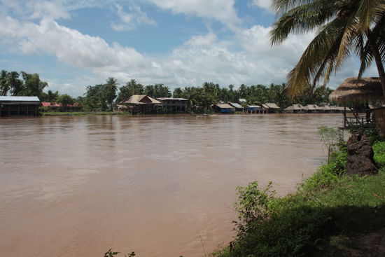 Hier ist der Mekong noch ruhig