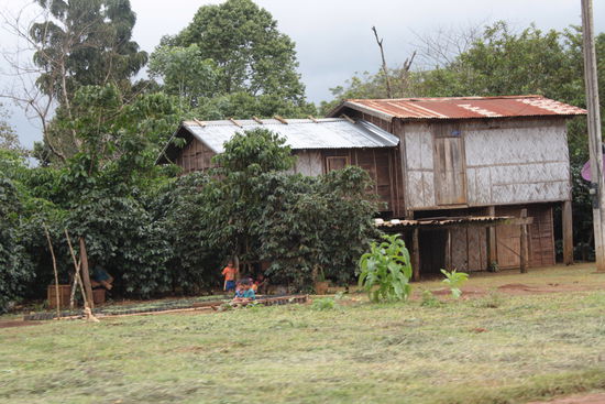 Kleine Dörfer mitten in den Kaffeeplantagen von Minderheiten Volksstämmen