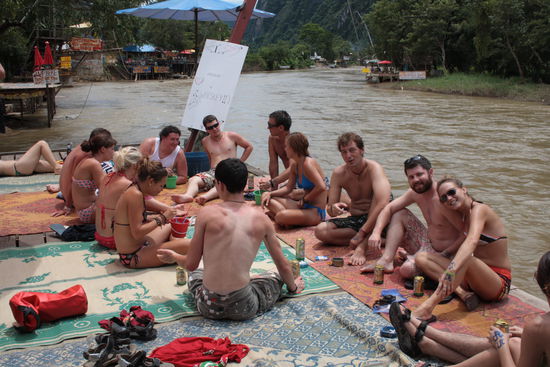 In einer noch sehr gemütlichen Runde...