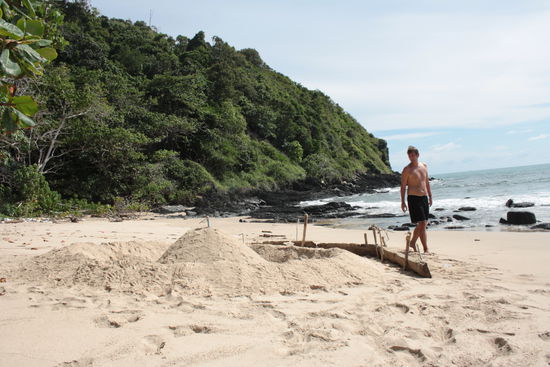 Sandburgen bauen macht riesen spass