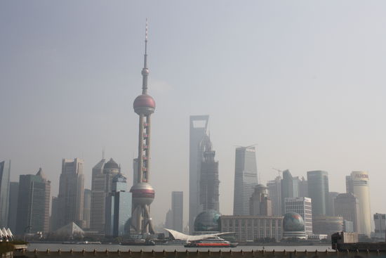 Der schnell wachsende und moderne Stadtteil Pudong