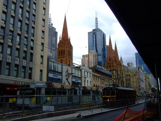 Flinders street beim Bahnhof