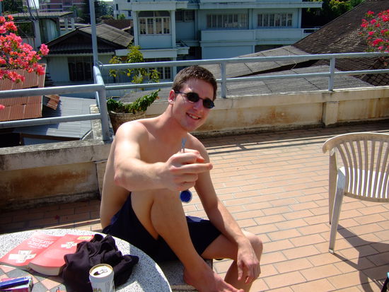 Auf dem Balkon in Chiang Mai