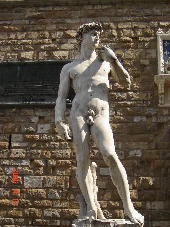 Florenz 2006 - vor dem Palazzo Vecchio *David* von Michelangelo