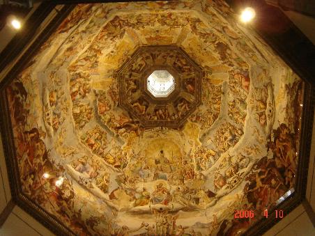 Florenz 2006 - die Kuppel im Inneren; Fresko des *jüngsten Gerichts* von Giorgio Vasari (1572 - 1579)