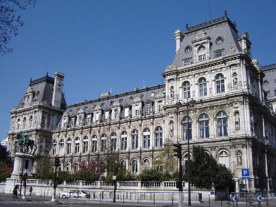 2007 Paris - die Südseite des Rathauses; an der Seine gelegen