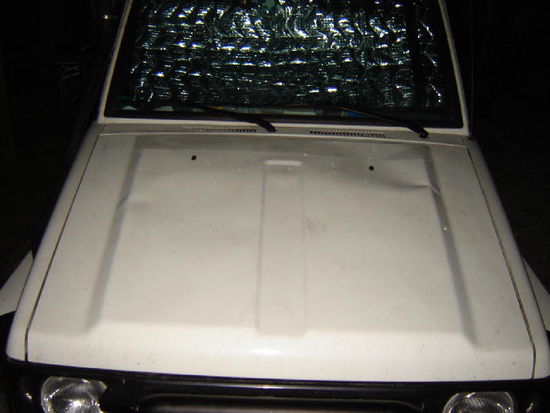 2007 Campania - Napoli; das Resultat der Feiern des Aufstiegs der SSC Napoli - meine zerbeulte Motorhaube...