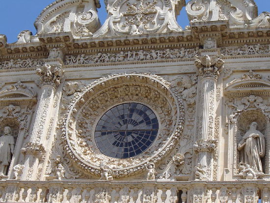 2007 Puglia - Lecce; prächtige Rosette der Basilica Santa Croce