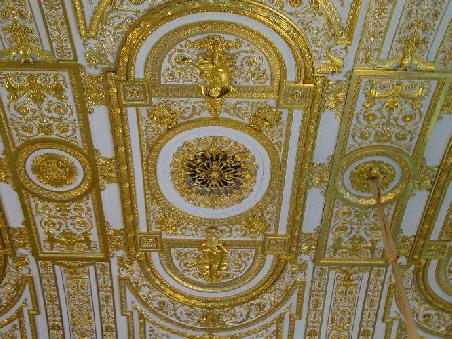 St. Petersburg 2002 - Eremitage, der unermessliche Reichtum, Deckenverzierungen aus purem Gold