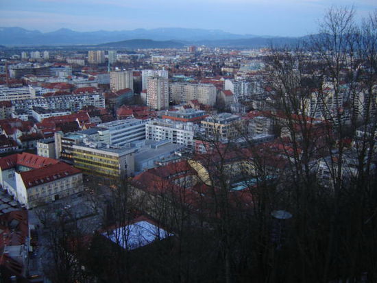 2008 - Ljubljana; der Ausblick über die Stadt