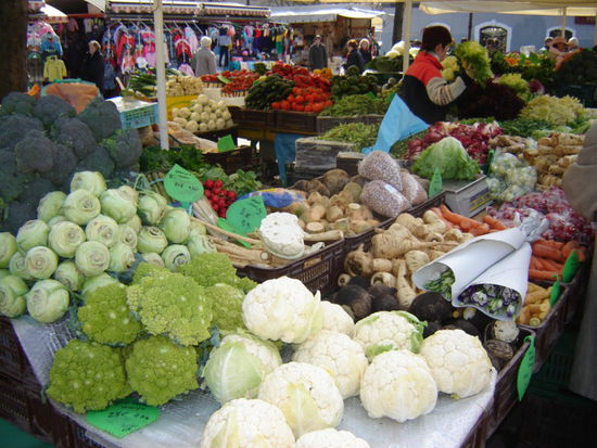 2008 - Ljubljana; der Gemüsemarkt