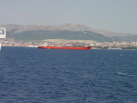 2004 Fähre nach Split - Festland in Sicht