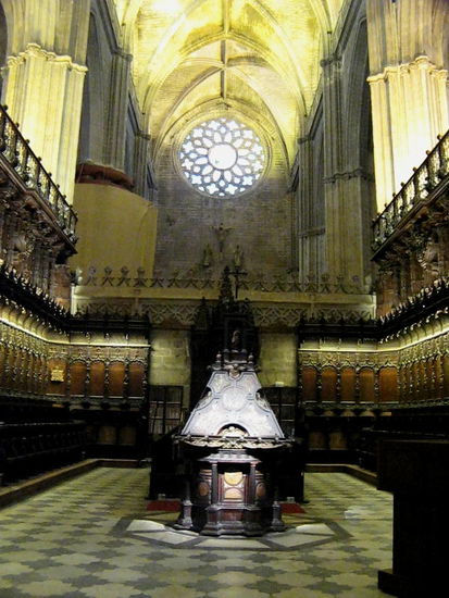 2008 - Sevilla; das gotische Chorgestühl ist 1475 - 1479 entstanden
