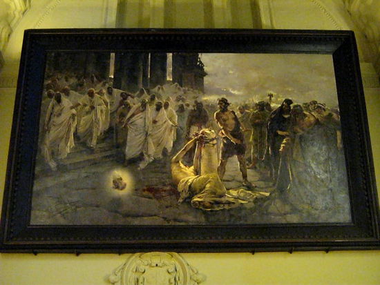 2008 - Malaga; auch "die Enthauptung" hat Platz in der Kathedrale