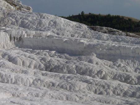 2005 Türkei - Pamukkale; wunderbare Kalklandschaft, von der Natur erschaffen.