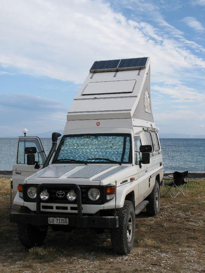 2009 - Queparo; der Stellplatz direkt am Meer