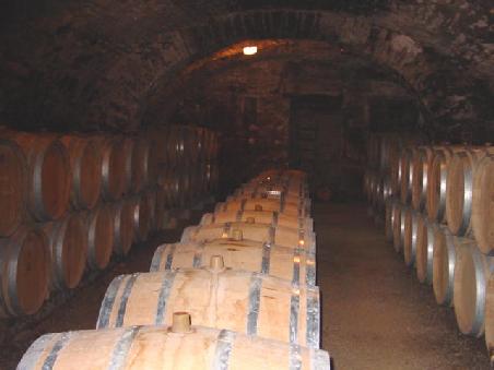 Château Chassagne-Montrachet; die edlen Tropfen reifen im Keller