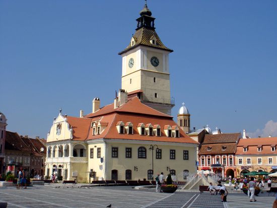 2010 - Brasov; das Rathaus, angegliedert das historische Museum und das Informationsbüro für die Touristen