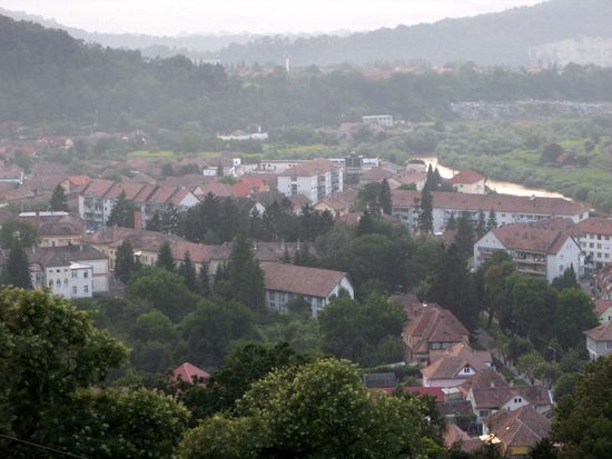2010 - Sigishoara; Blick über die Dächer der Stadt