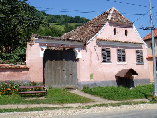 2010 - Biertan; der Spaziergang durchs Dorf. Wen treffen wir nochmals an - Hildegard und Jan
