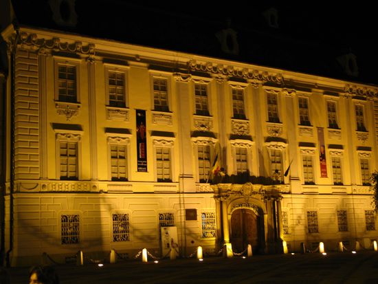 2010 - Sibiu; die Altstadt bei Nacht