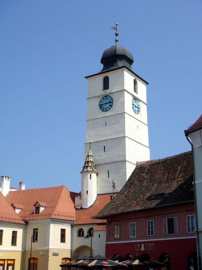 2010 - Sibiu; der Ratsturm in der Nachmittagssonne