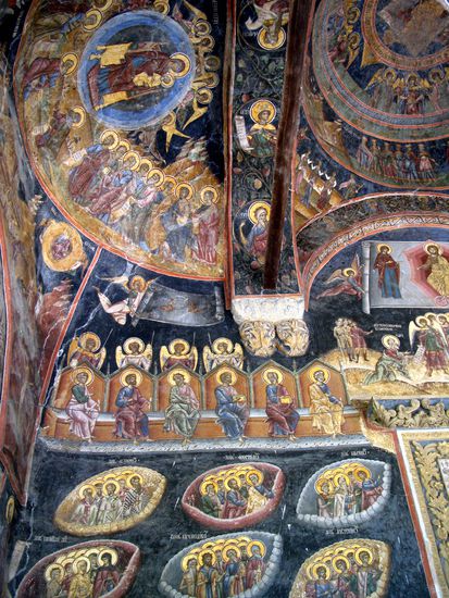 2010 - Kloster Cozia; Wandmalereien aus der Gründungszeit der Kirche Ende des 14. Jh.