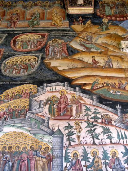 2010 - Horezu; die Malereien beim Eingang