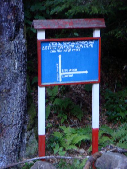 2010 - Ruschita - Pass; wir finden die angekündigte Richtungstafel...