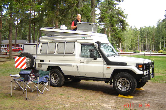 Karlstad - wir bereiten uns auf kühlere Tage vor; wärmere Kleidung wird vom "Dachboden" geholt...