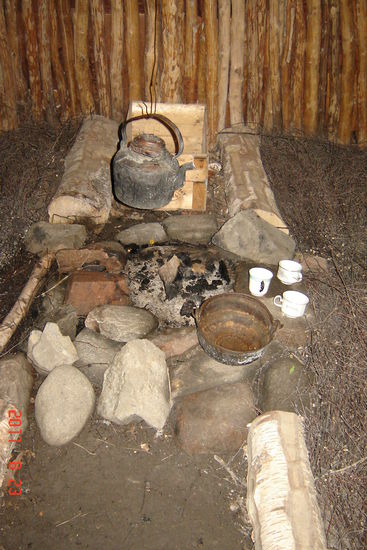 Oslo - die Kochstelle im Innern...