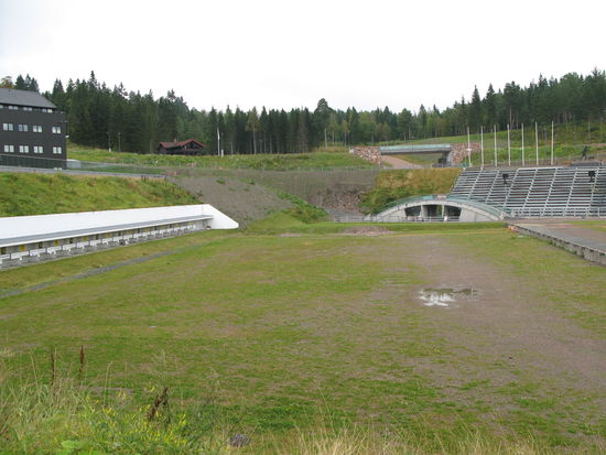 Oslo - die Schiessanlage des Biathlons