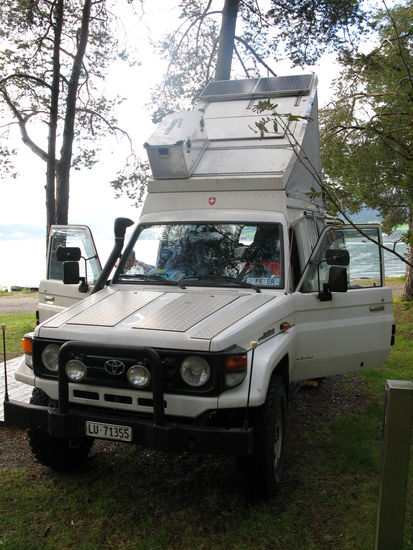Sandane - letzlich finden wir direkt am Gloppe Fjord, einem Nebenarm des Nordfjords einen schönen Platz zum Übernachten...