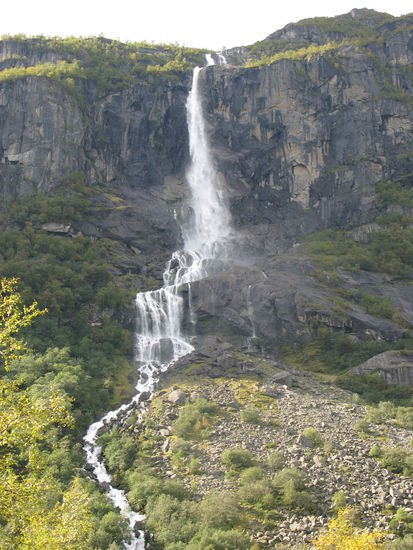 Briksdal - da sind die Wasserfälle schon heftiger...