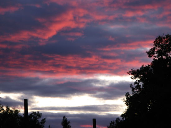 Stockholm - das kräftige Abendrot verspricht gutes Wettes für den kommenden Tag...