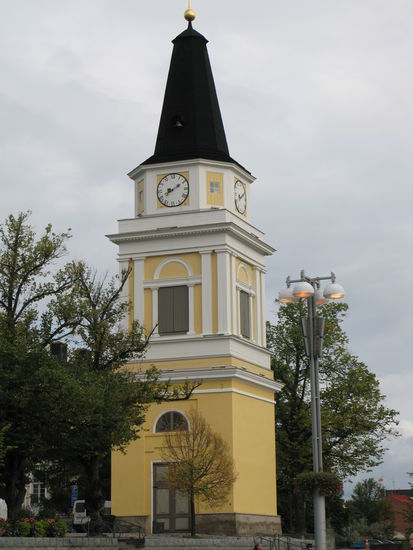 Tampere - der Kirchturm, der Rest der Kirche war in Renovation...