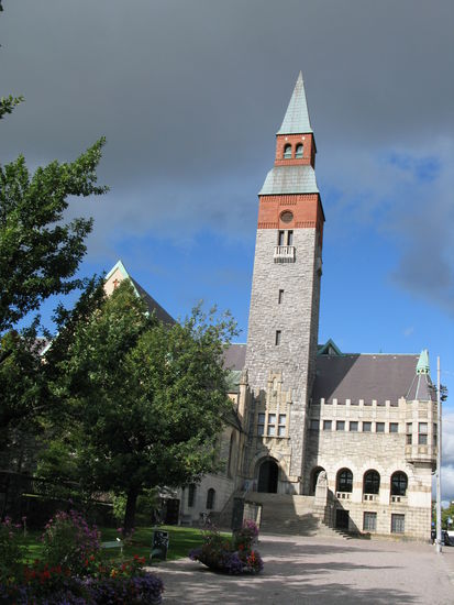 Helsinki - ... das finnische Nationalmuseum...