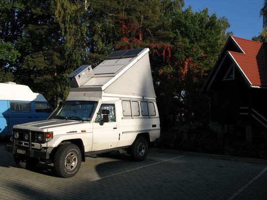 Riga - ...der CP beim Hotel ABC; Frühstück gibts im Hotel für € 5.-; man kann zudem die Wäsche waschen lassen...